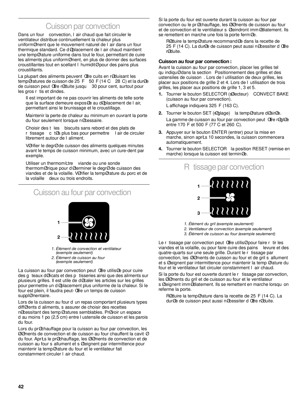 KitchenAid KDRP407 manual Cuisson par convection, Cuisson au four par convection, Rôtissage par convection 