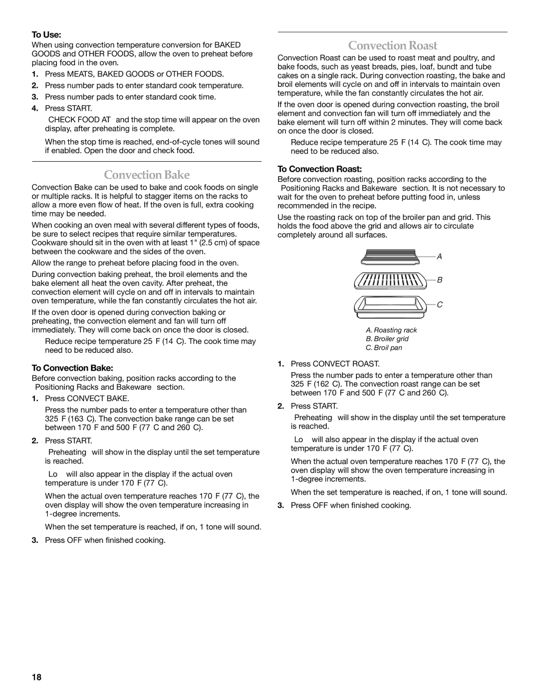 KitchenAid KDRS807 manual To Convection Bake, To Convection Roast 