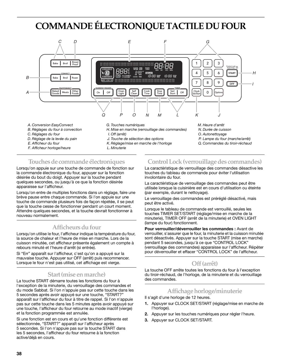 KitchenAid KDRS807 manual Commande Électronique Tactile DU Four 