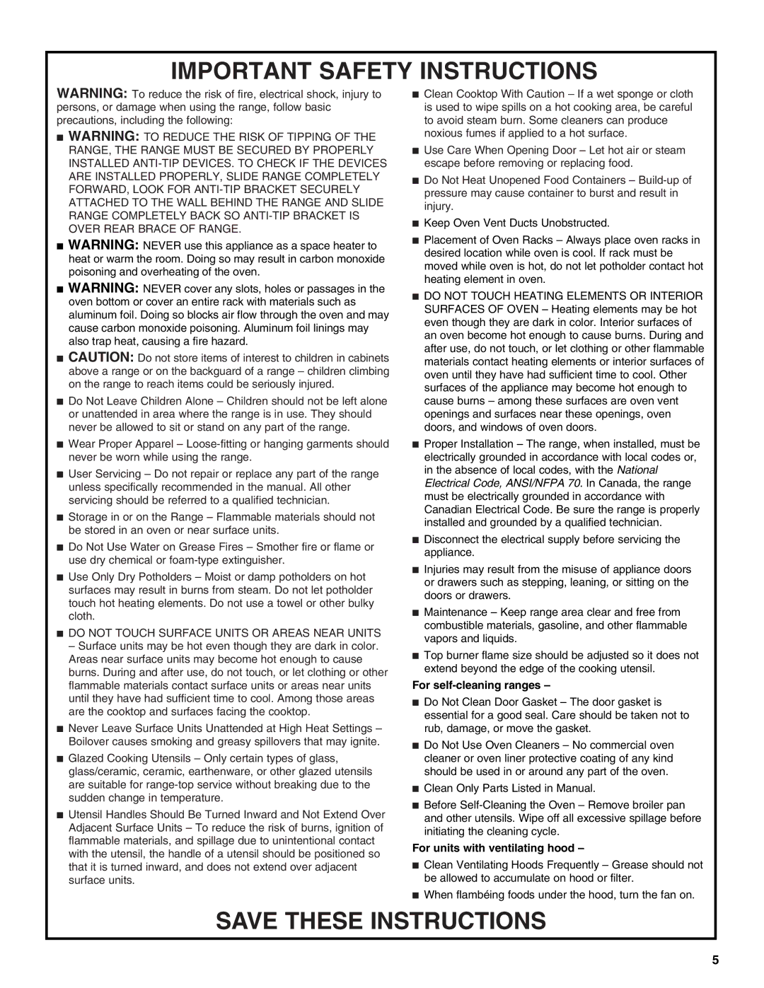 KitchenAid KDRS807 manual Important Safety Instructions 