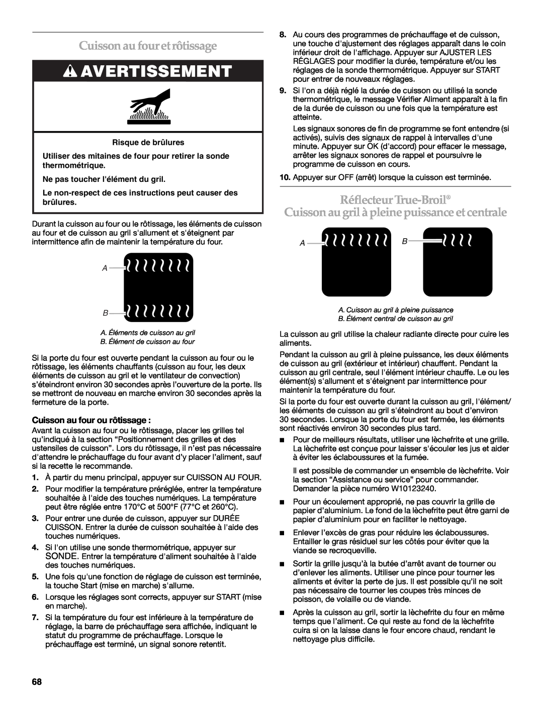 KitchenAid KDRU763.KDRU Cuisson au fouretrôtissage, Réflecteur True-Broil Cuisson au gril à pleinepuissance et centrale 