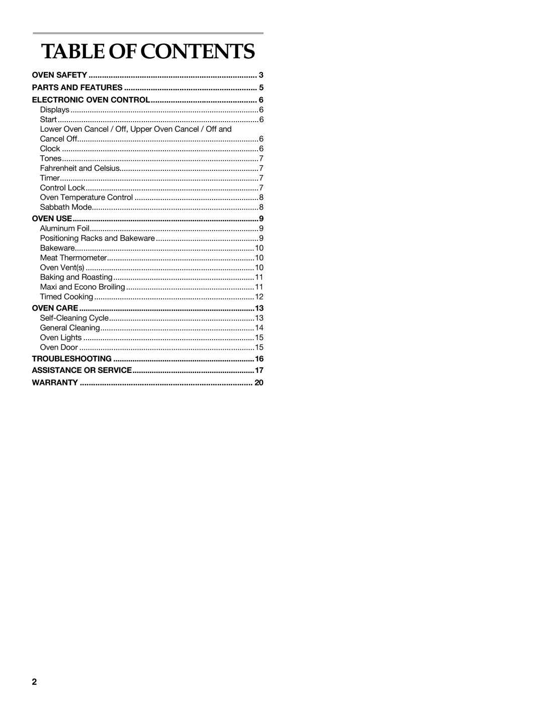 KitchenAid KEBC141, KEBC206, KEBC171, KEB276, KEBC101 manual Table of Contents 