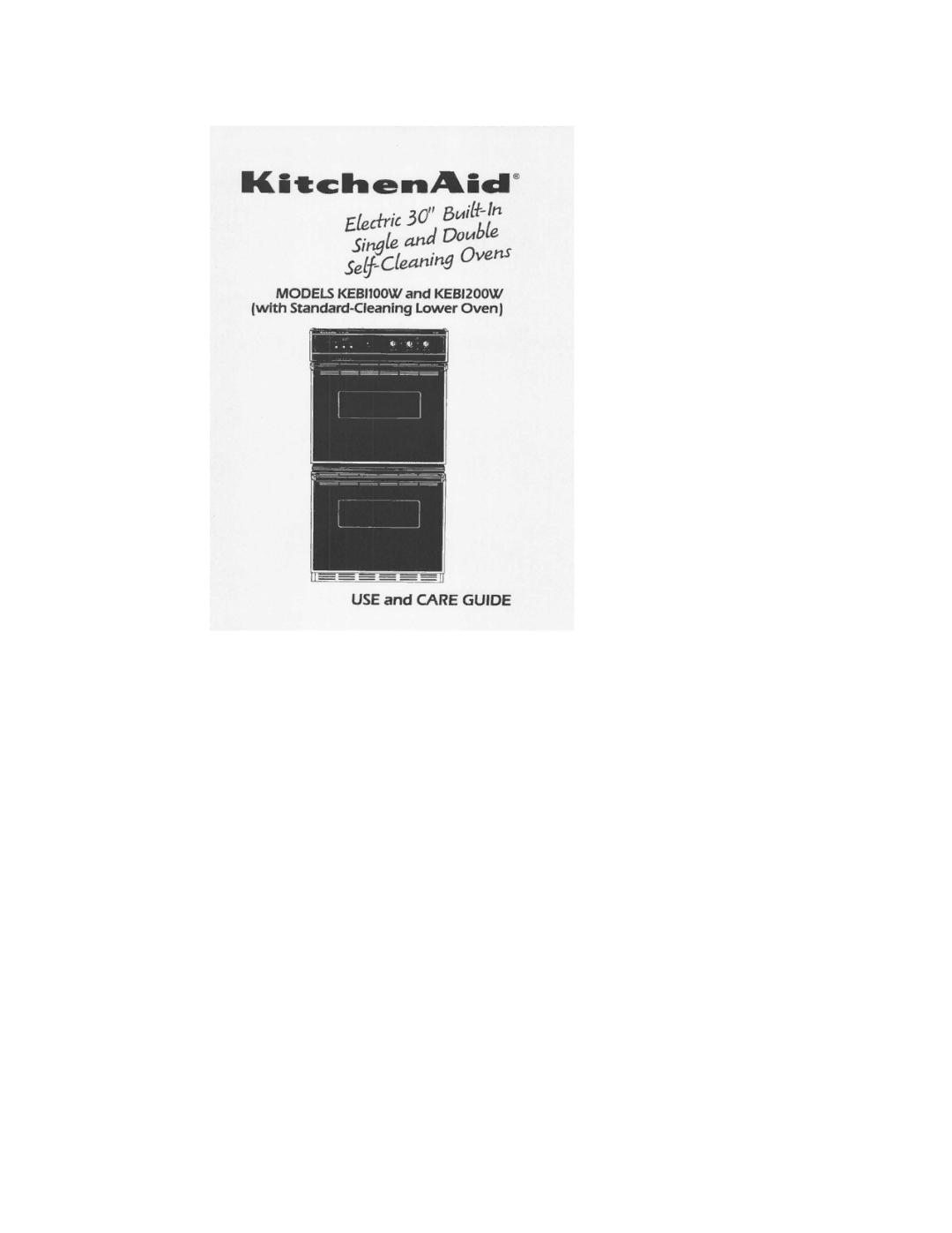 KitchenAid KEBI200W, KEBI100W manual 