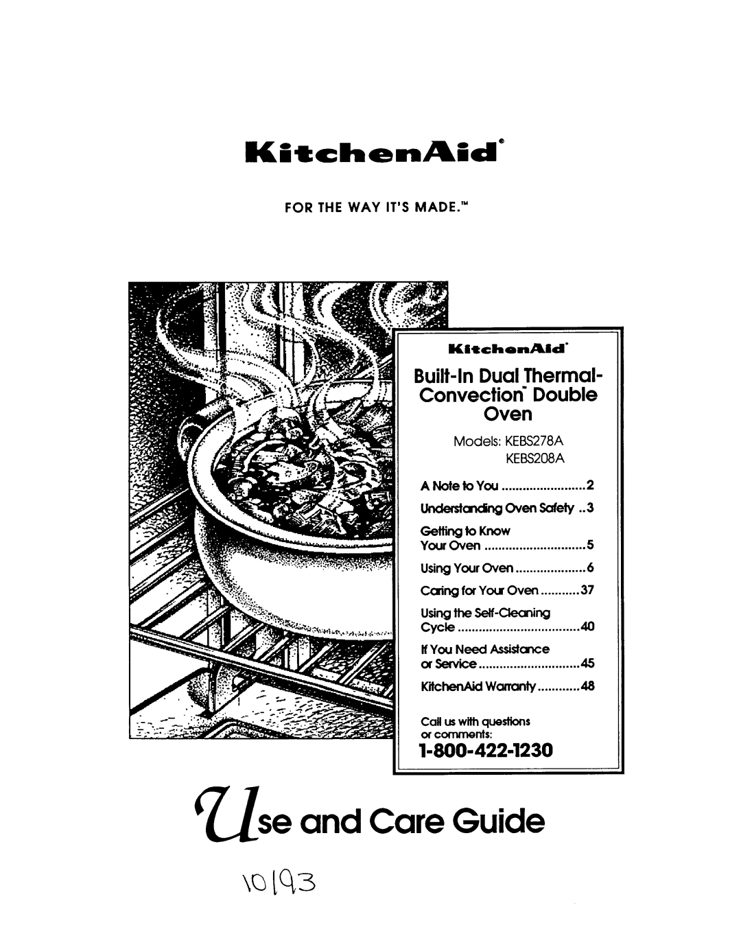 KitchenAid KEBS278A, KEBS208A manual 