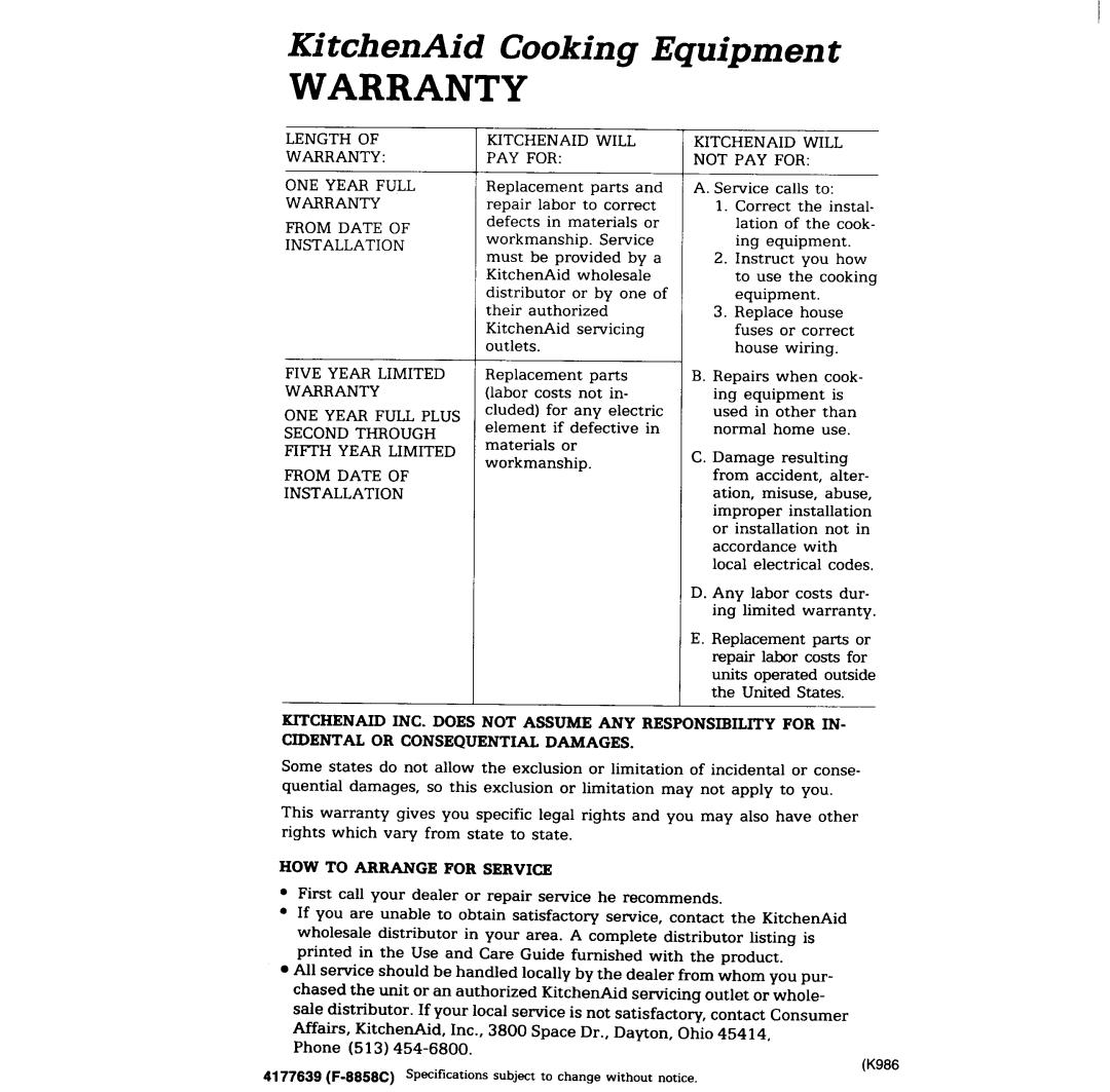 KitchenAid (KEDO-276SS BL) DOUBLE OVEN, KEBS276(BL), KEBS176(BL), (KESO-176S BL) SINGLE OVEN manual 