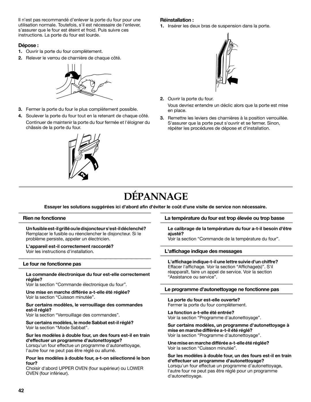 KitchenAid KEBS277, KEBS278 manual Dépannage 