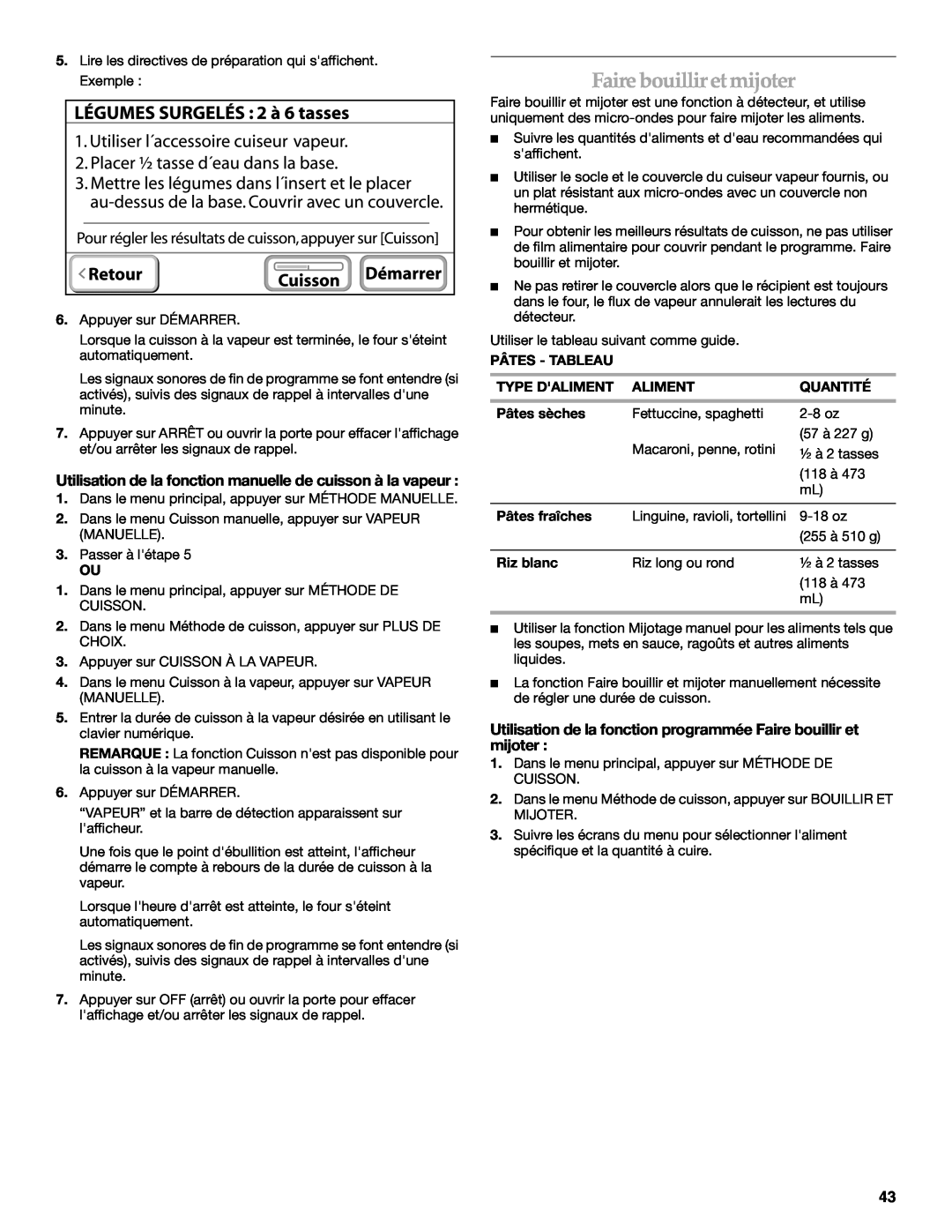 KitchenAid KEHU309 manual Utilisation de la fonction programmée Faire bouillir et mijoter 