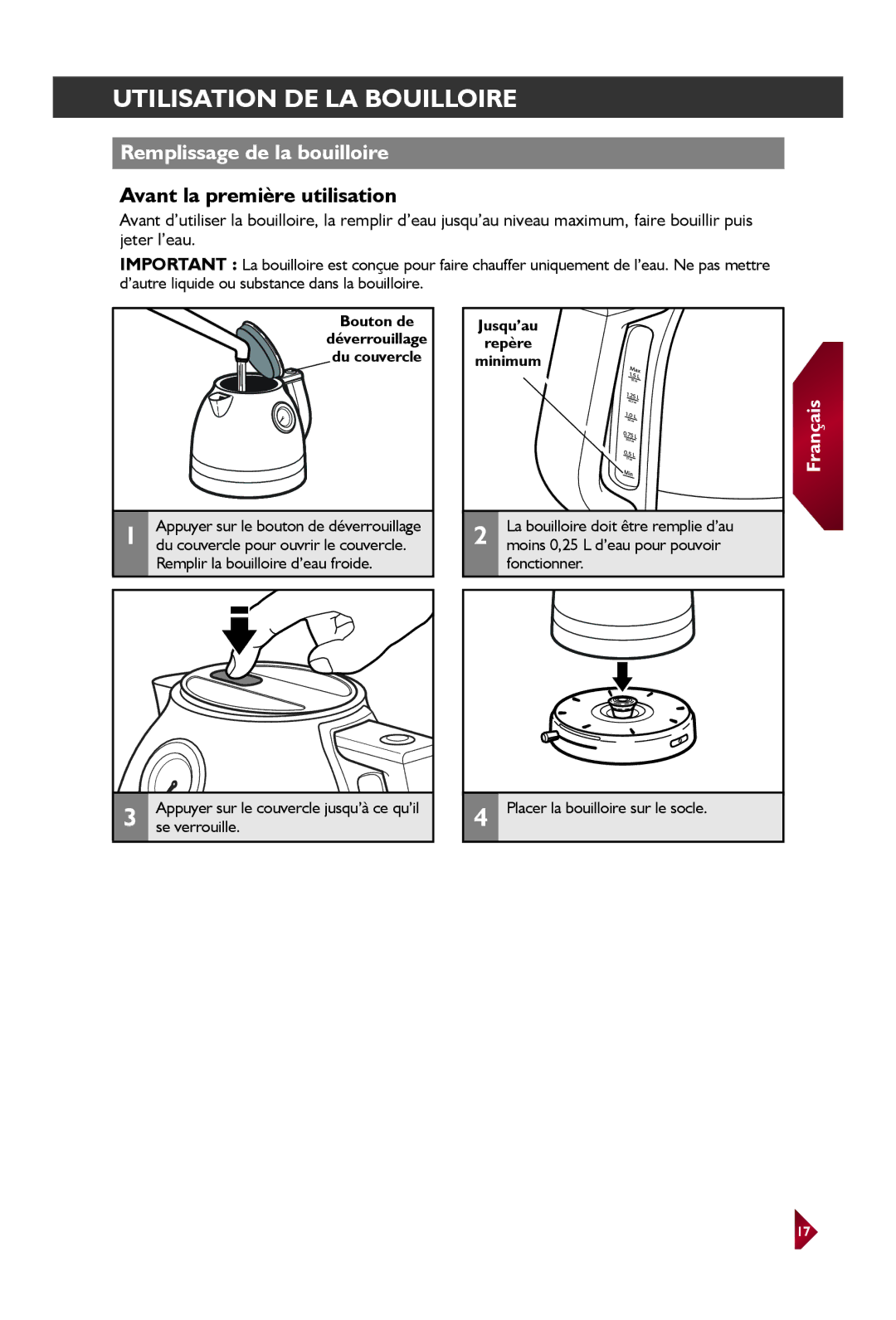 KitchenAid KEK1522 manual Avant la première utilisation 