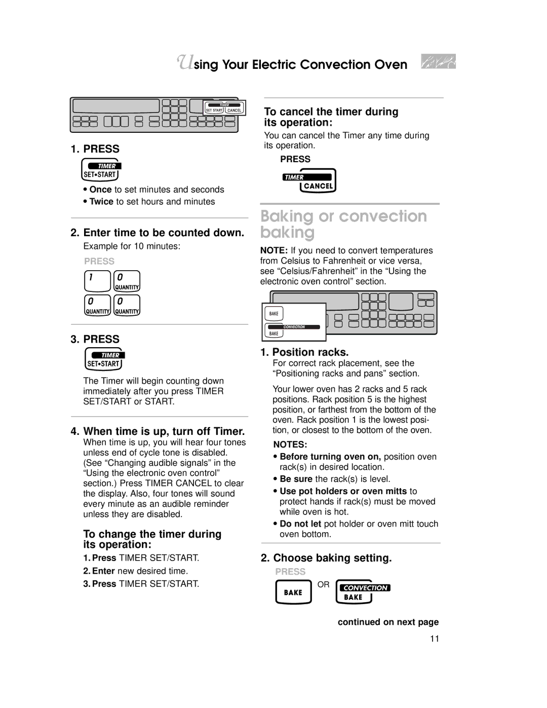 KitchenAid KEMC308, KEMS308, KEMS378, KEMS377, KEMS307, KEMC378, 4452300B warranty Baking or convection baking 