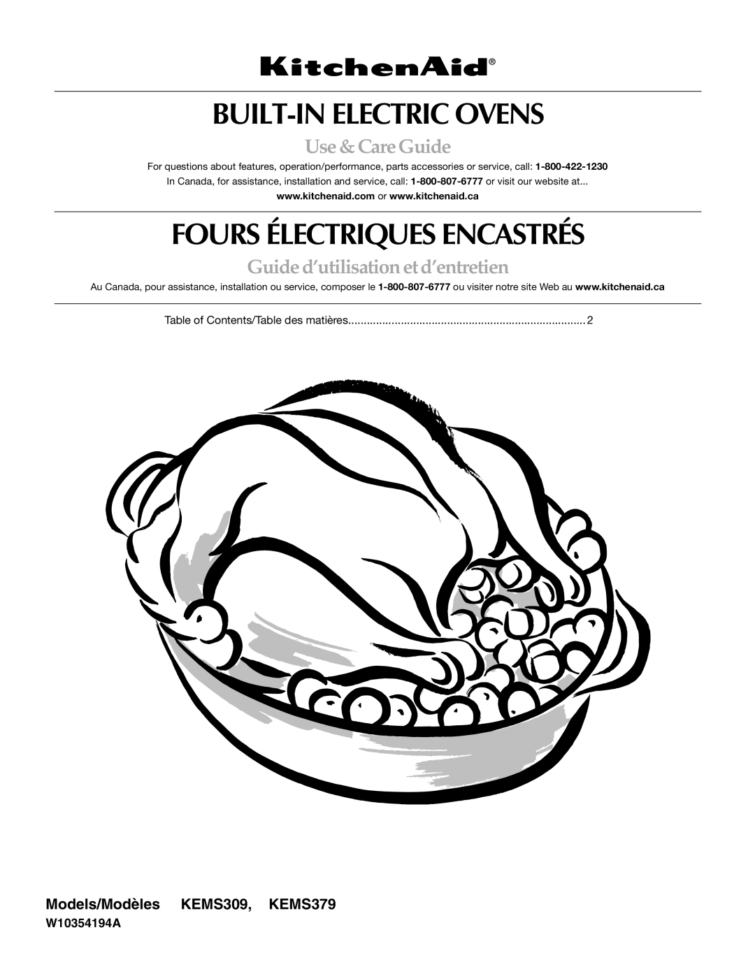 KitchenAid KEMS379, KEMS309 manual BUILT-IN Electric Ovens 