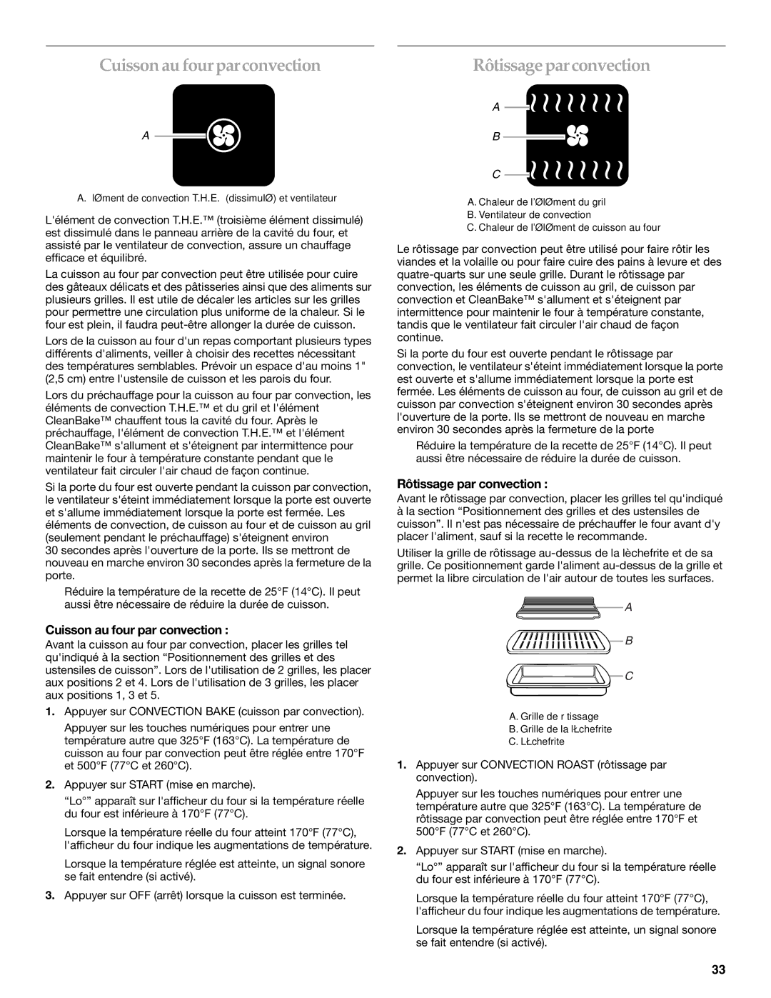 KitchenAid KEMS378SSS manual Cuisson au four par convection, Rôtissage par convection 