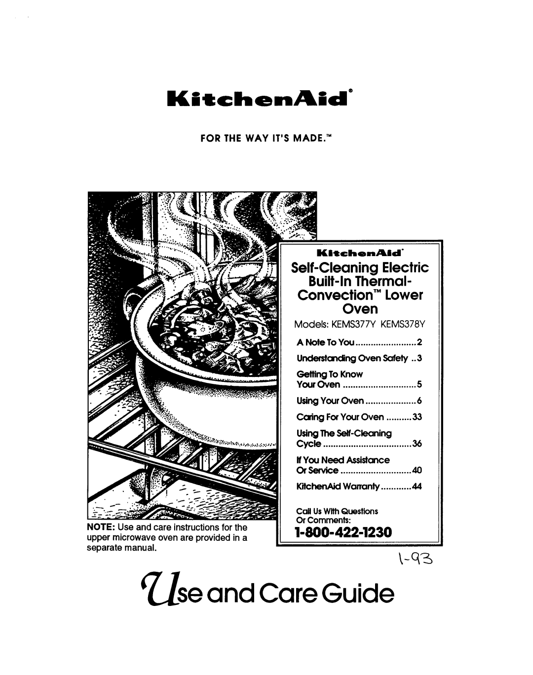 KitchenAid KEMS377Y, KEMS378Y manual 