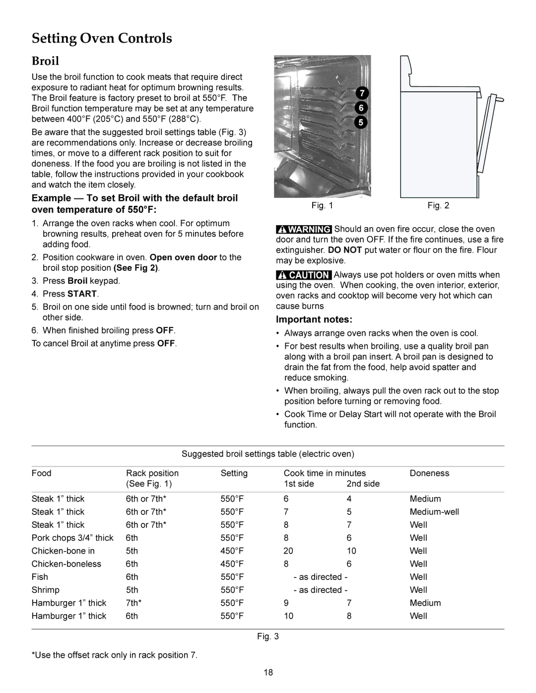 KitchenAid KERS206X manual Broil 