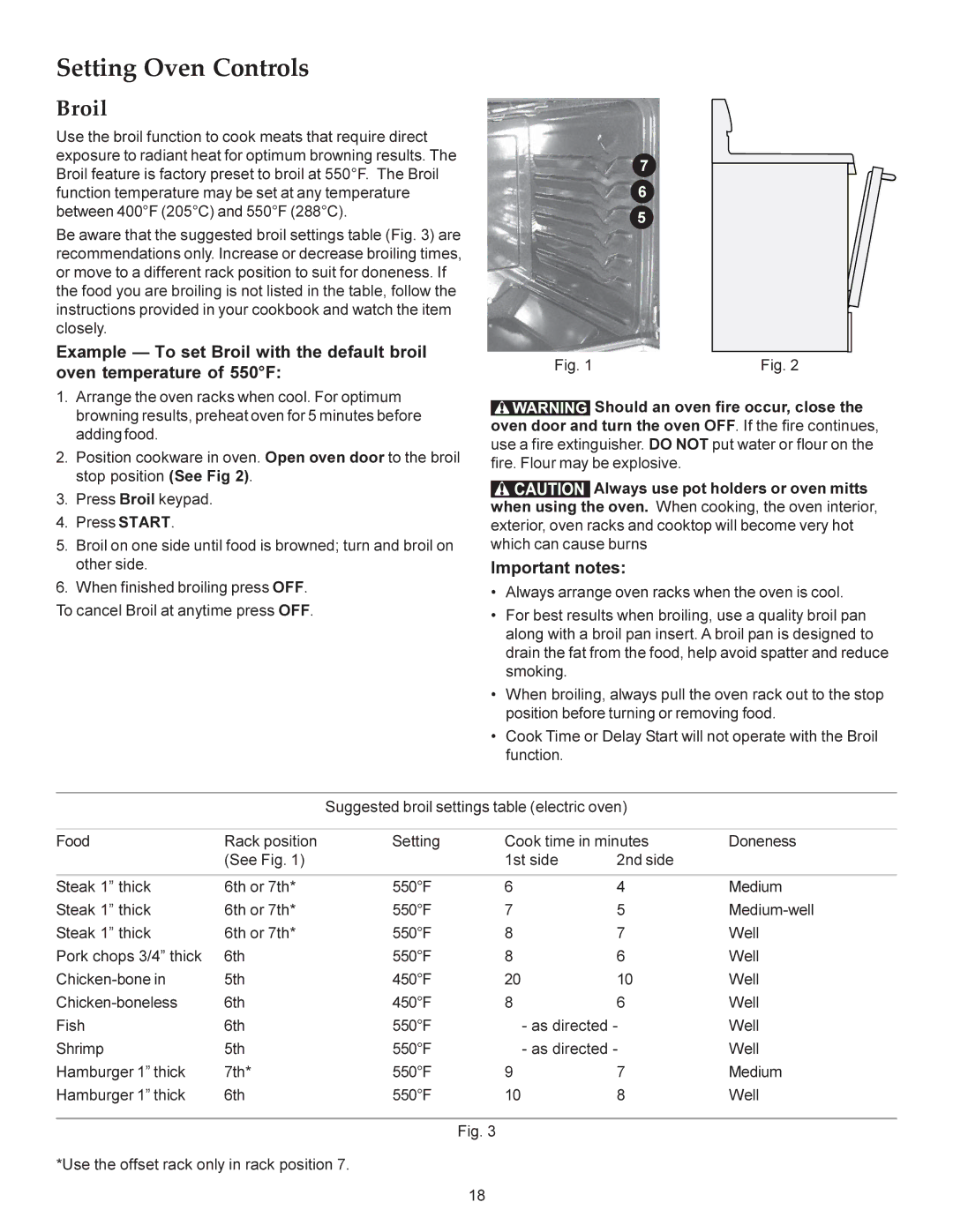 KitchenAid KERS308X manual Broil 