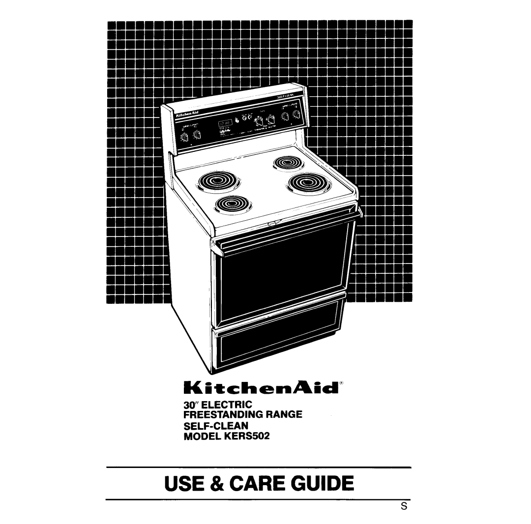 KitchenAid KERS502 manual 