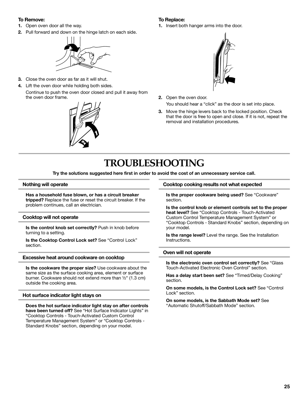 KitchenAid YKER507, KERS505 manual Troubleshooting 