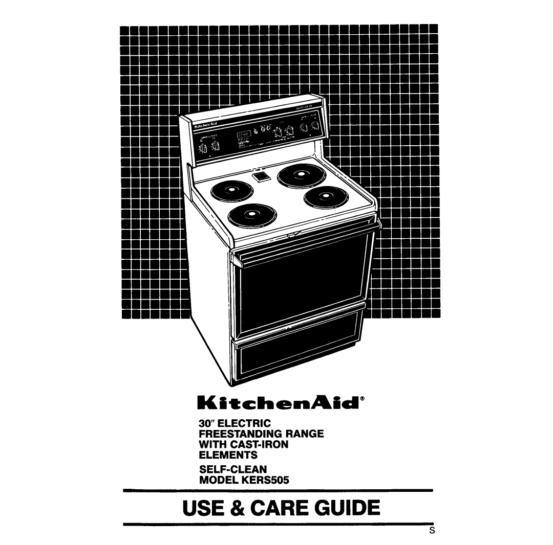 KitchenAid KERS505 manual 