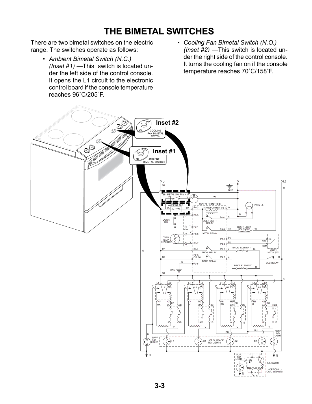 KitchenAid KESC307H, KESH307H, KESC300H manual Bimetal Switches, Inset #2, Inset #1 