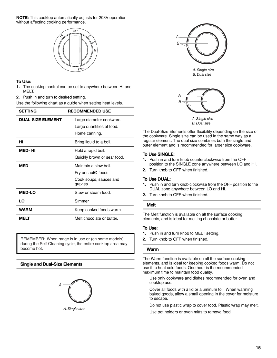 KitchenAid KESS908SPS, KESS907SSS, KESS907SWW manual Single size 