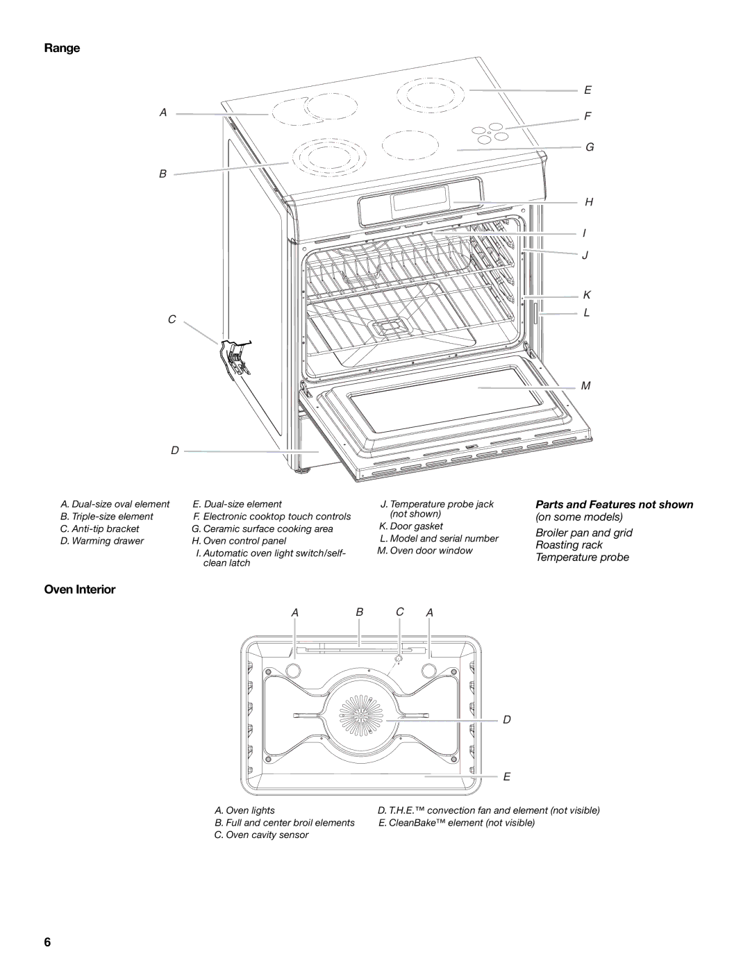 KitchenAid KESS908SPS, KESS907SSS, KESS907SWW manual Range, Oven Interior 