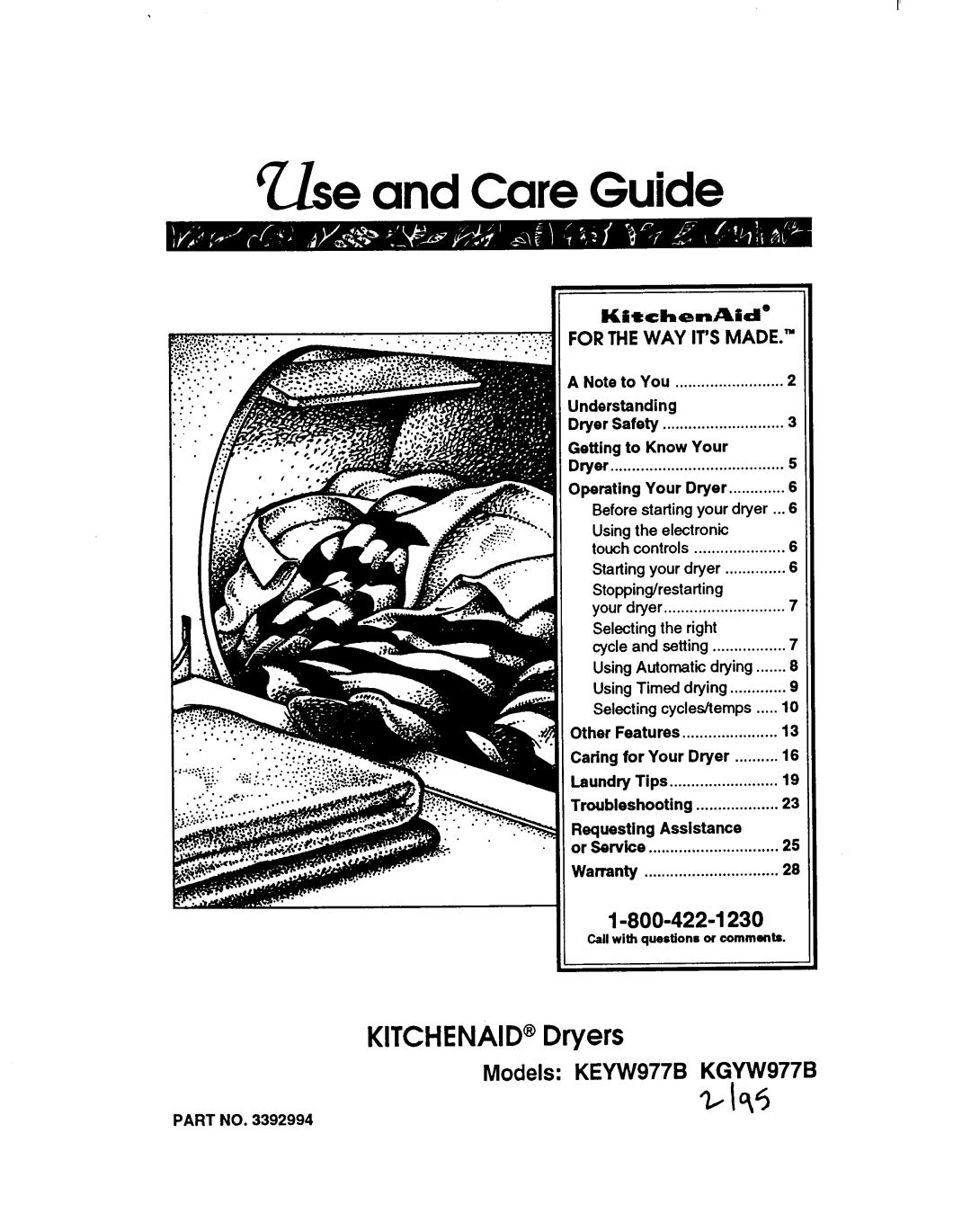 KitchenAid KGYW977B, KEYW977B manual 