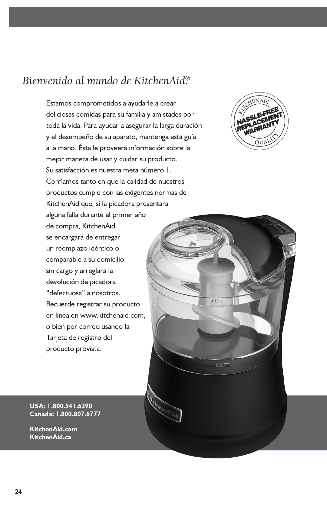 KitchenAid KFC3511 manual Bienvenido al mundo de KitchenAid 