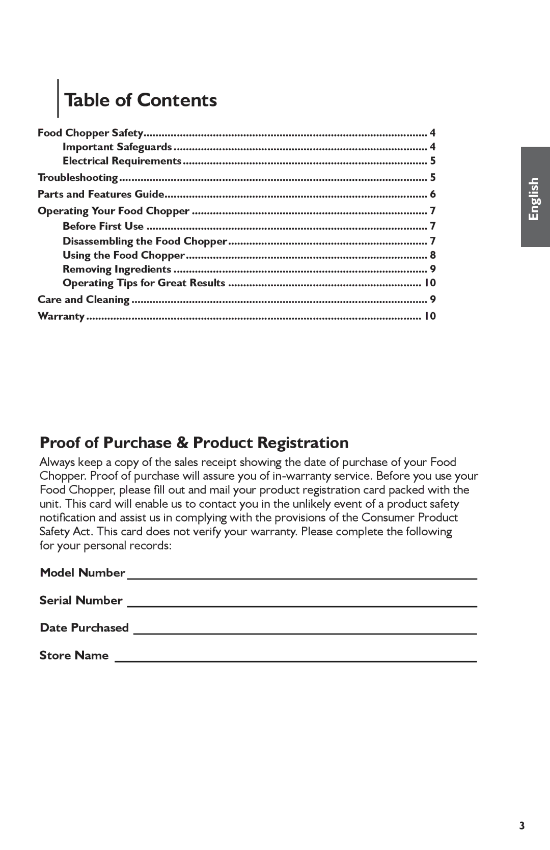 KitchenAid KFC3511 manual Table of Contents 