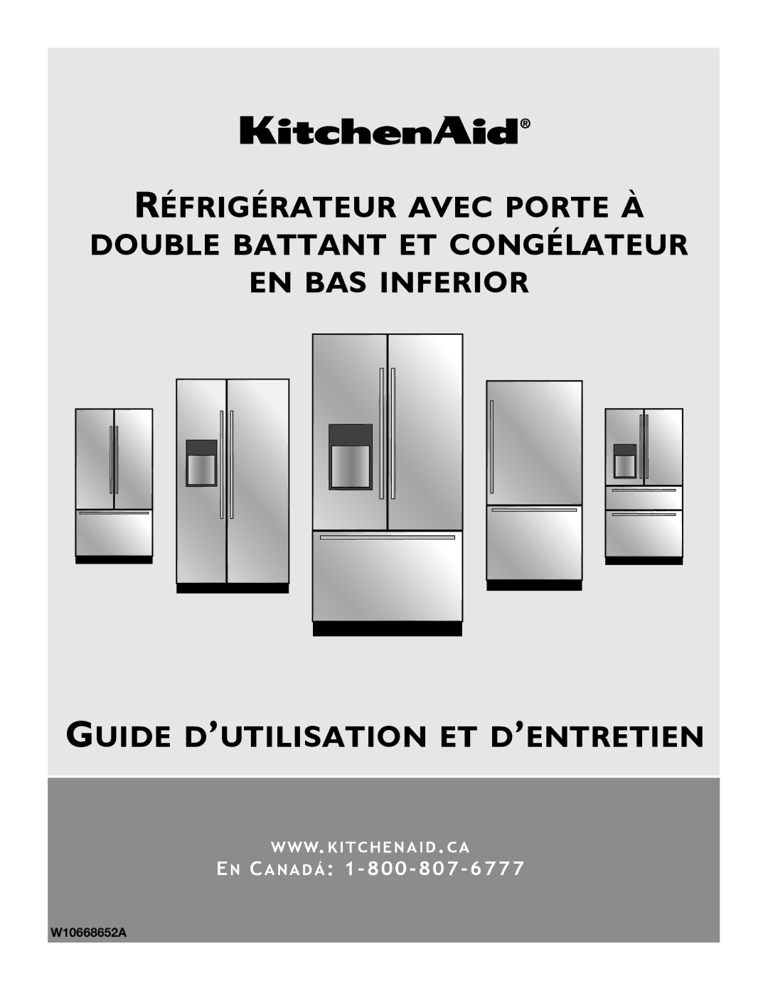 KitchenAid KFIS29PBMS, KFIS29BBMS manual EN CA N a D Á 