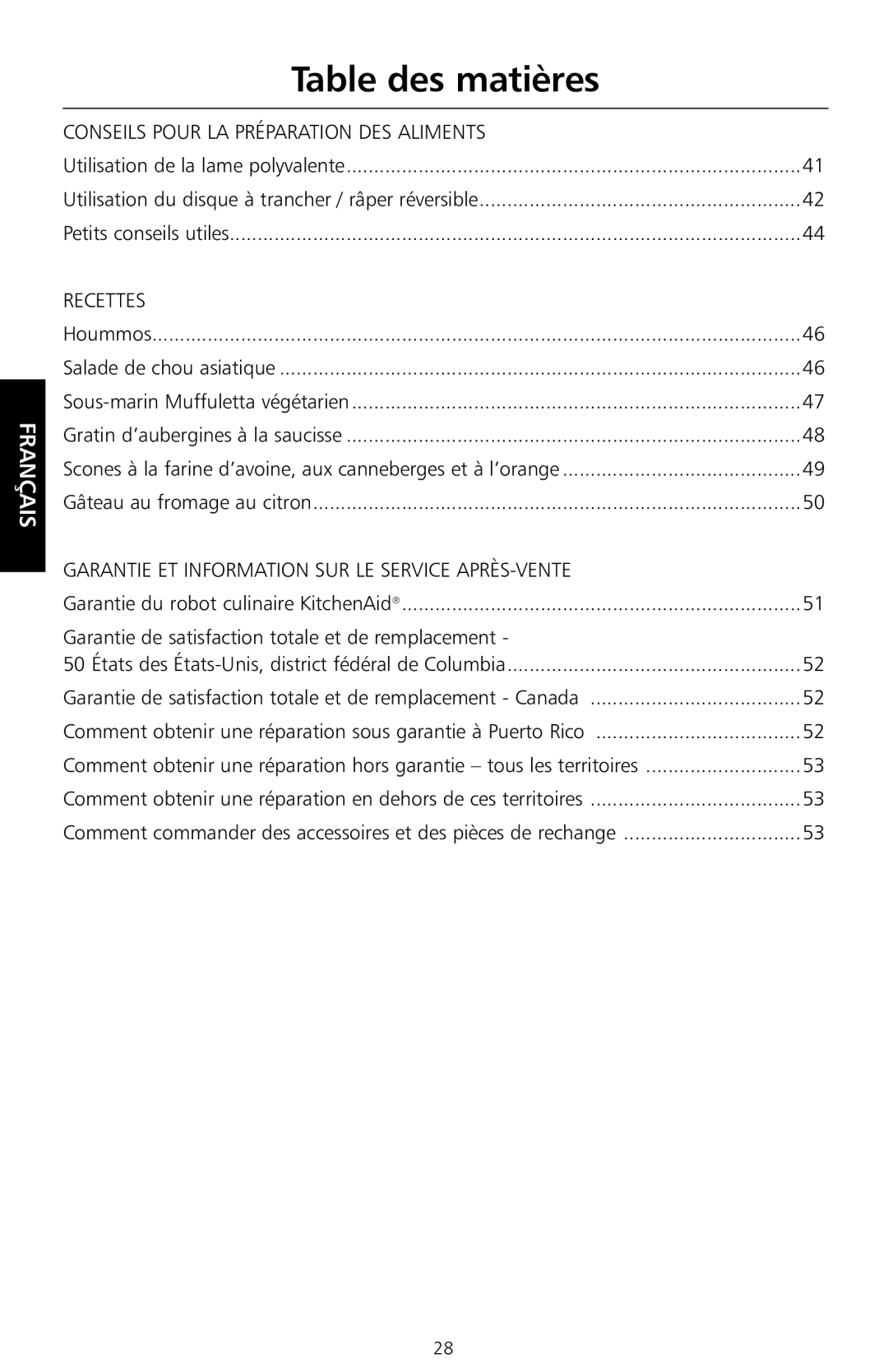 KitchenAid KFP710, KFP730, KFP720, KFP715 manual Conseils Pour LA Préparation DES Aliments, Gâteau au fromage au citron 