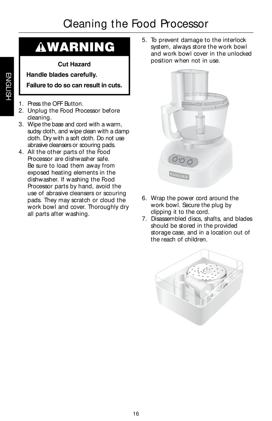 KitchenAid KFPM773, KFPM770, KFPW760, KFPW763 manual Cleaning the Food Processor, Reach of children 