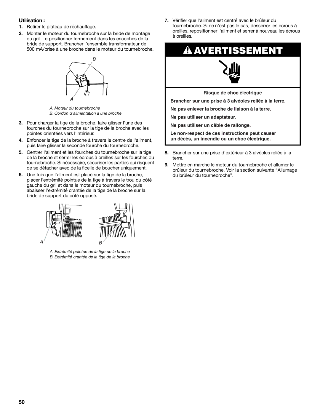 KitchenAid KFRU488TSS installation instructions Utilisation, Retirer le plateau de réchauffage 