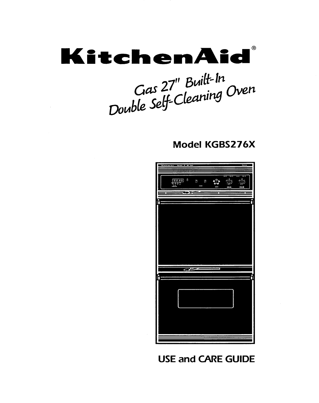 KitchenAid Double Oven, KGBS276X manual 