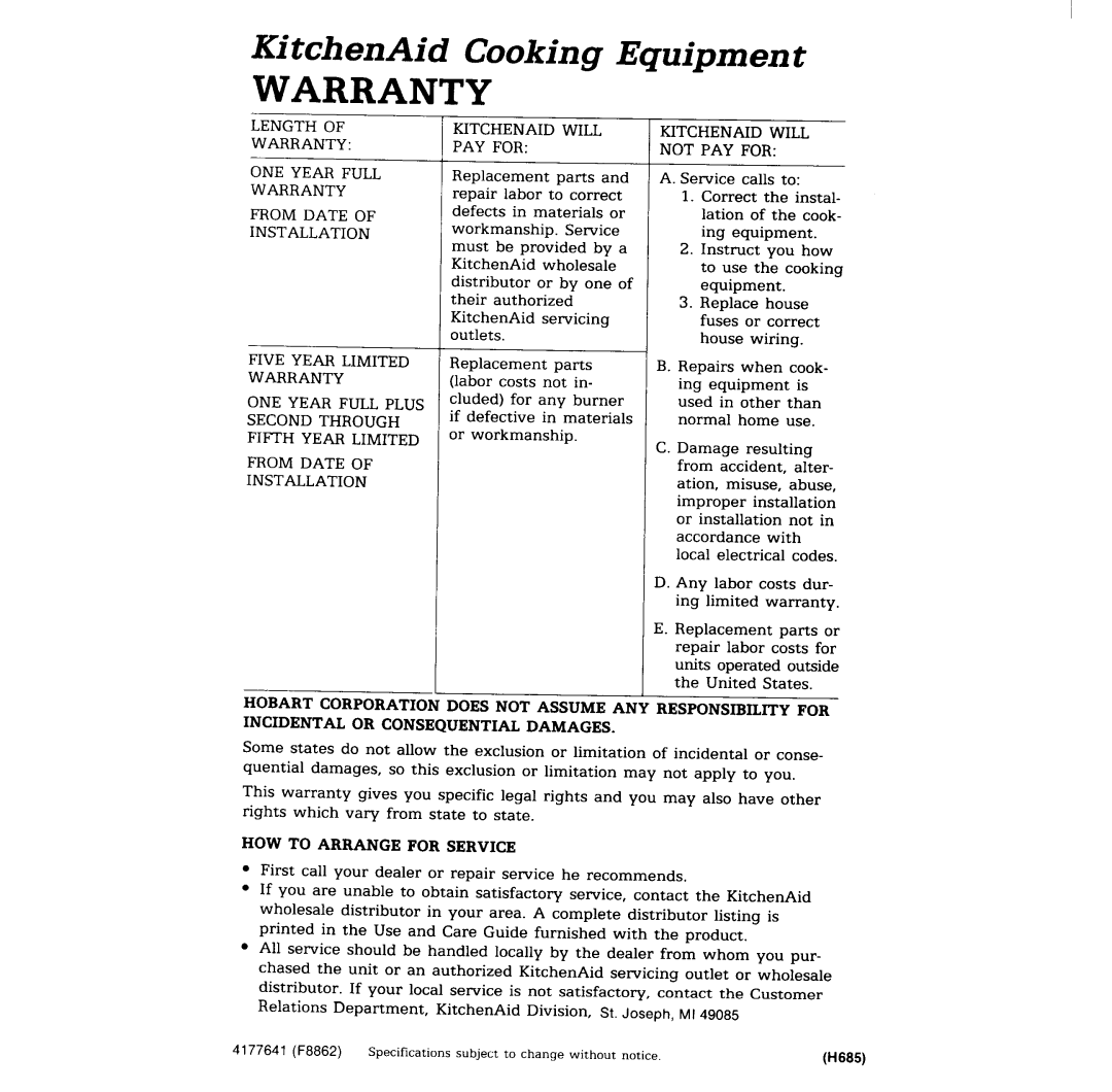 KitchenAid KGCG-2240P manual 