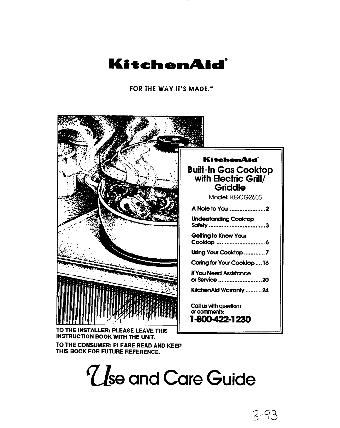 KitchenAid 98, KGCG260S, Cooktop manual 