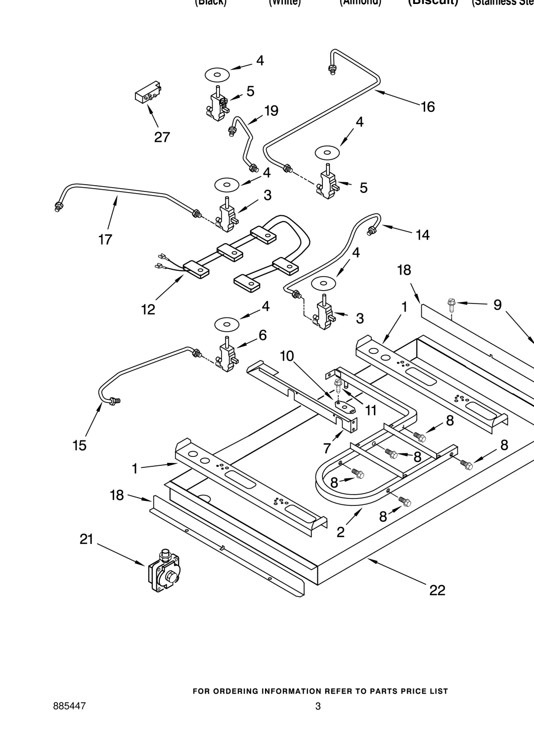 KitchenAid KGCS166GBT0, KGCS166GSS0, KGCS166GWH0, KGCS166GBL0, KGCS166GAL0 manual Burner BOX, GAS VALVES, and Switches 