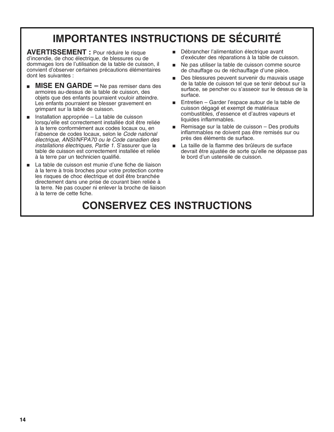 KitchenAid KGCV465 manual Conservez CES Instructions 