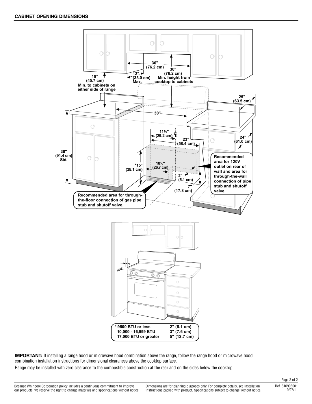 KitchenAid KGRS206x dimensions Cabinet Opening Dimensions 