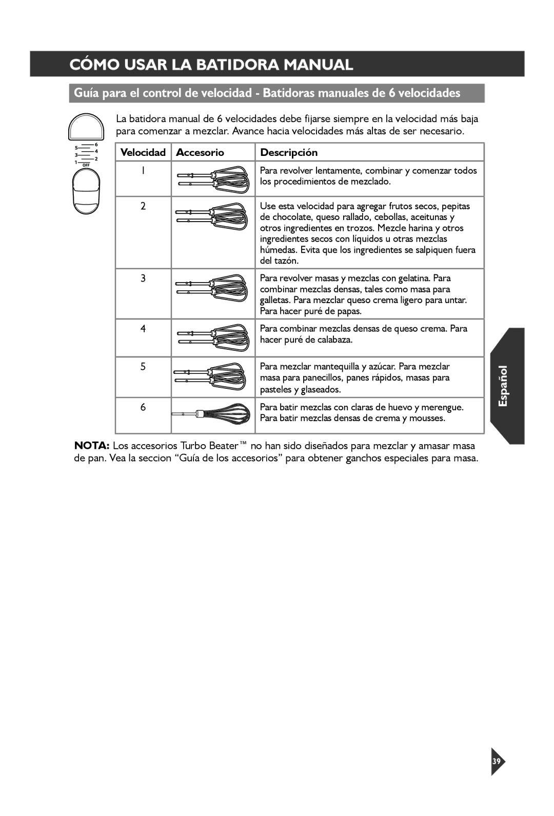 KitchenAid KHM31 manual Los procedimientos de mezclado, Ingredientes secos con líquidos u otras mezclas, Del tazón 