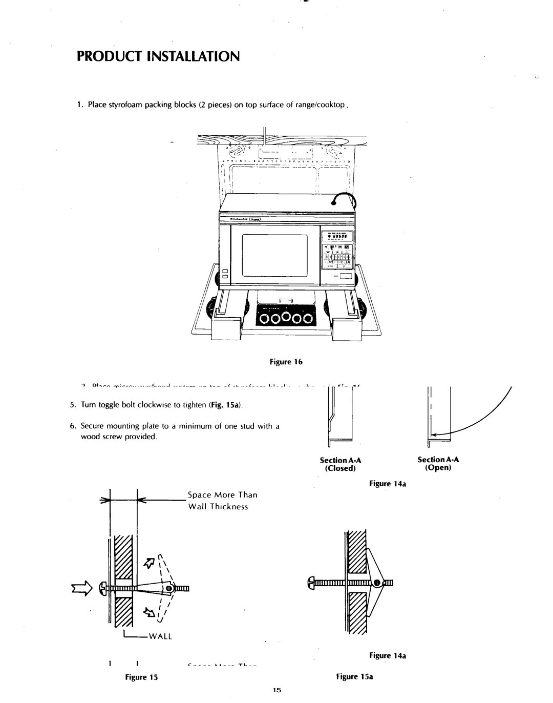 KitchenAid KHMS 106, KHMS 105 installation instructions Product Installation 