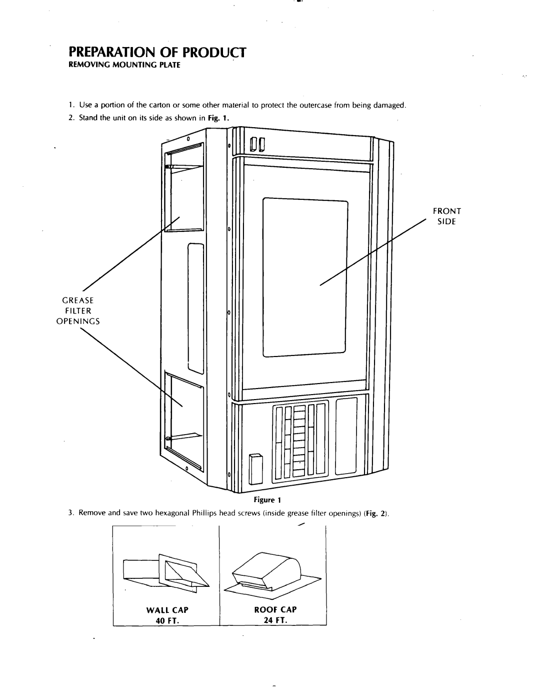 KitchenAid KHMS 106, KHMS 105 Removing Mounting Plate, Front Side Crease Filter Openings, Hexagonal Phillips Head Screw 