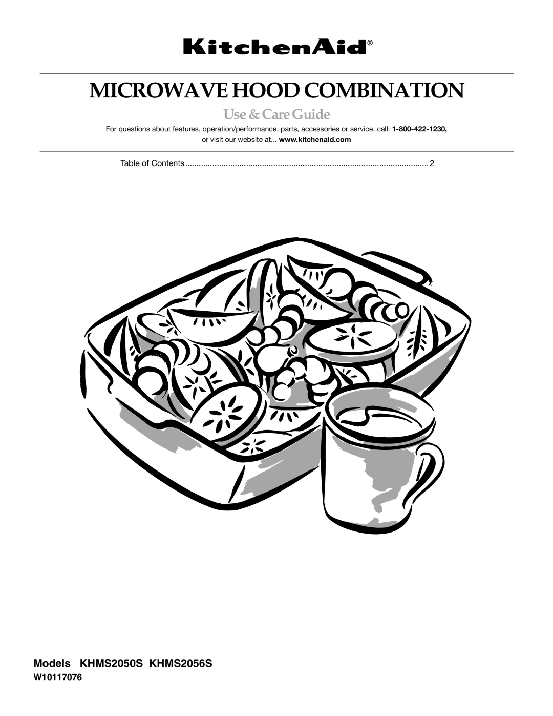 KitchenAid KHMS2056S manual Microwave Hood Combination 