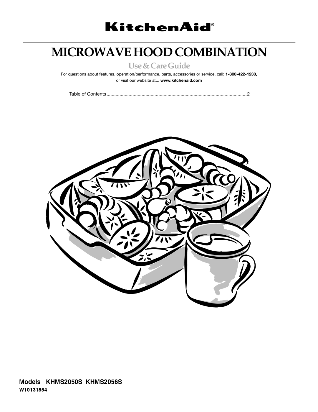 KitchenAid KHMS2056SBL manual Microwave Hood Combination 