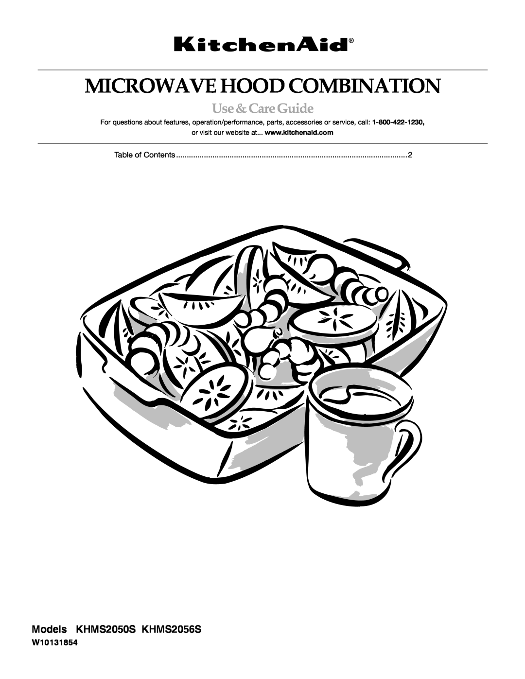 KitchenAid KHMS2056SBL manual Models KHMS2050S KHMS2056S, Microwave Hood Combination, Use&CareGuide, W10131854 