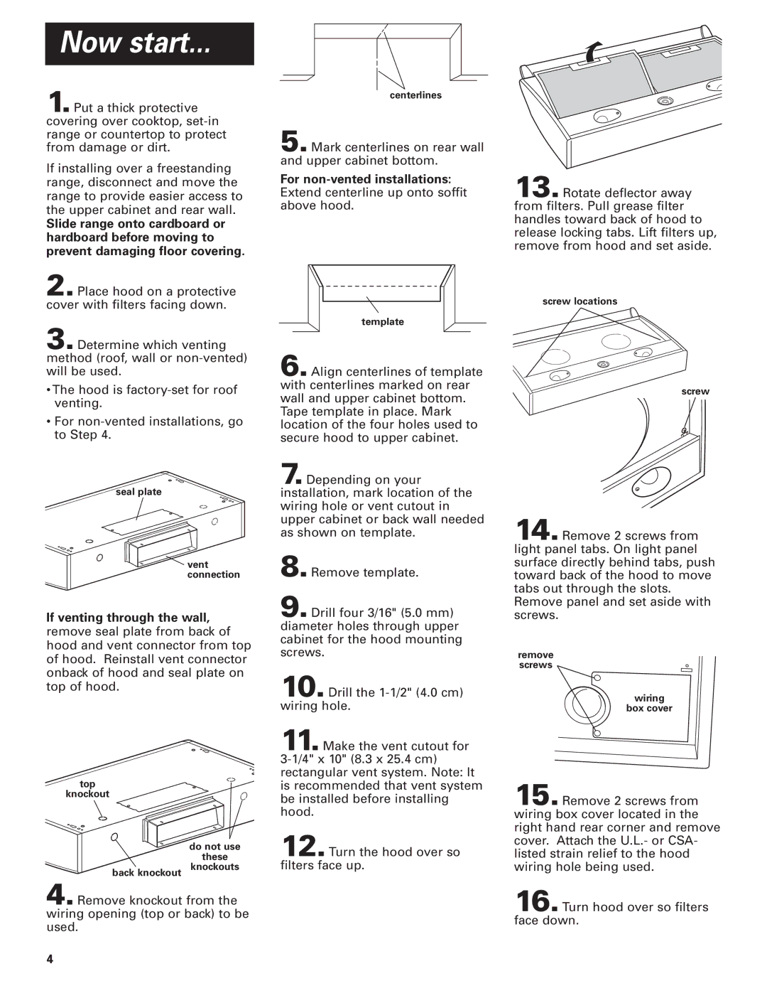 KitchenAid KHTU100 installation instructions Now start 