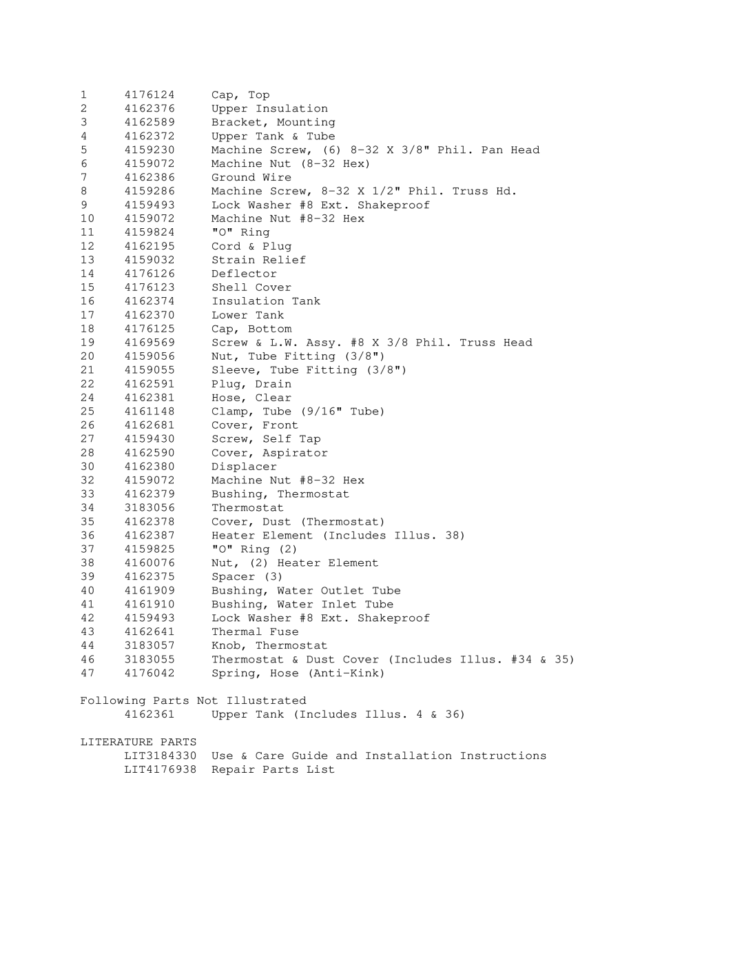 KitchenAid KHWG160YWHO manual Literature Parts 