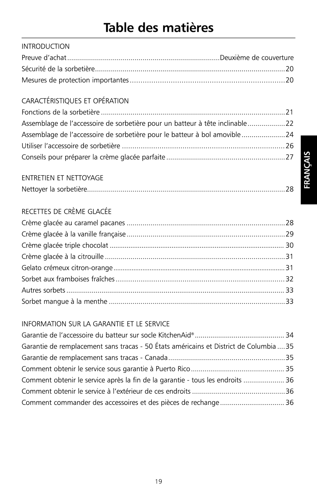 KitchenAid KICA manual Français 