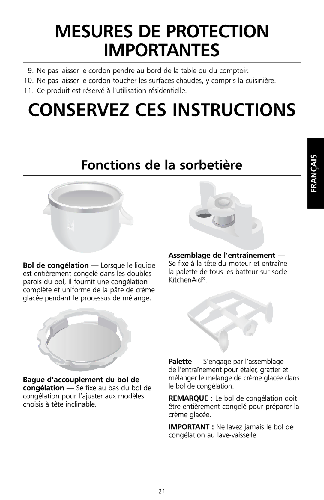 KitchenAid KICA manual Français 