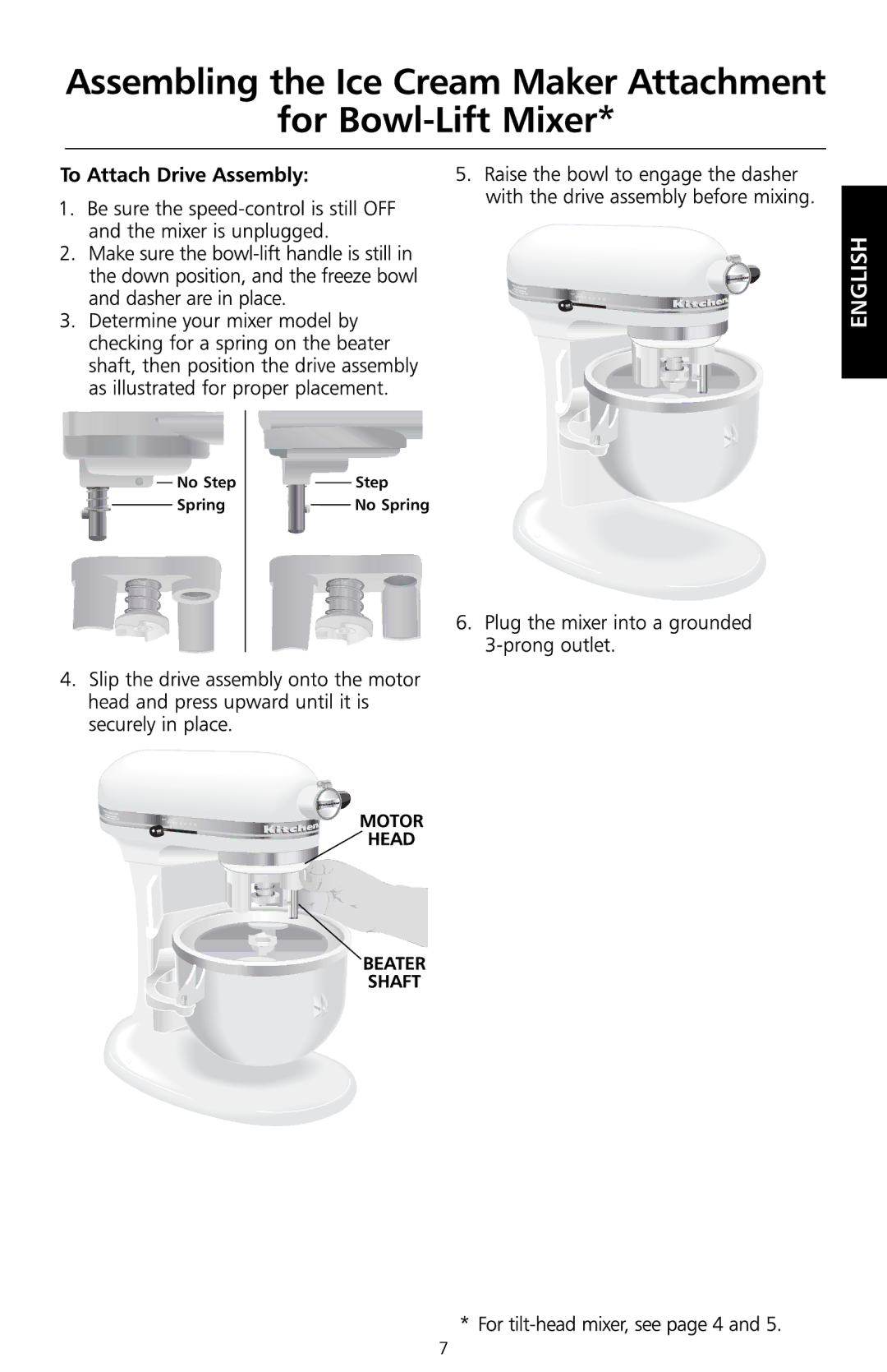 KitchenAid KICA manual No Step Spring 