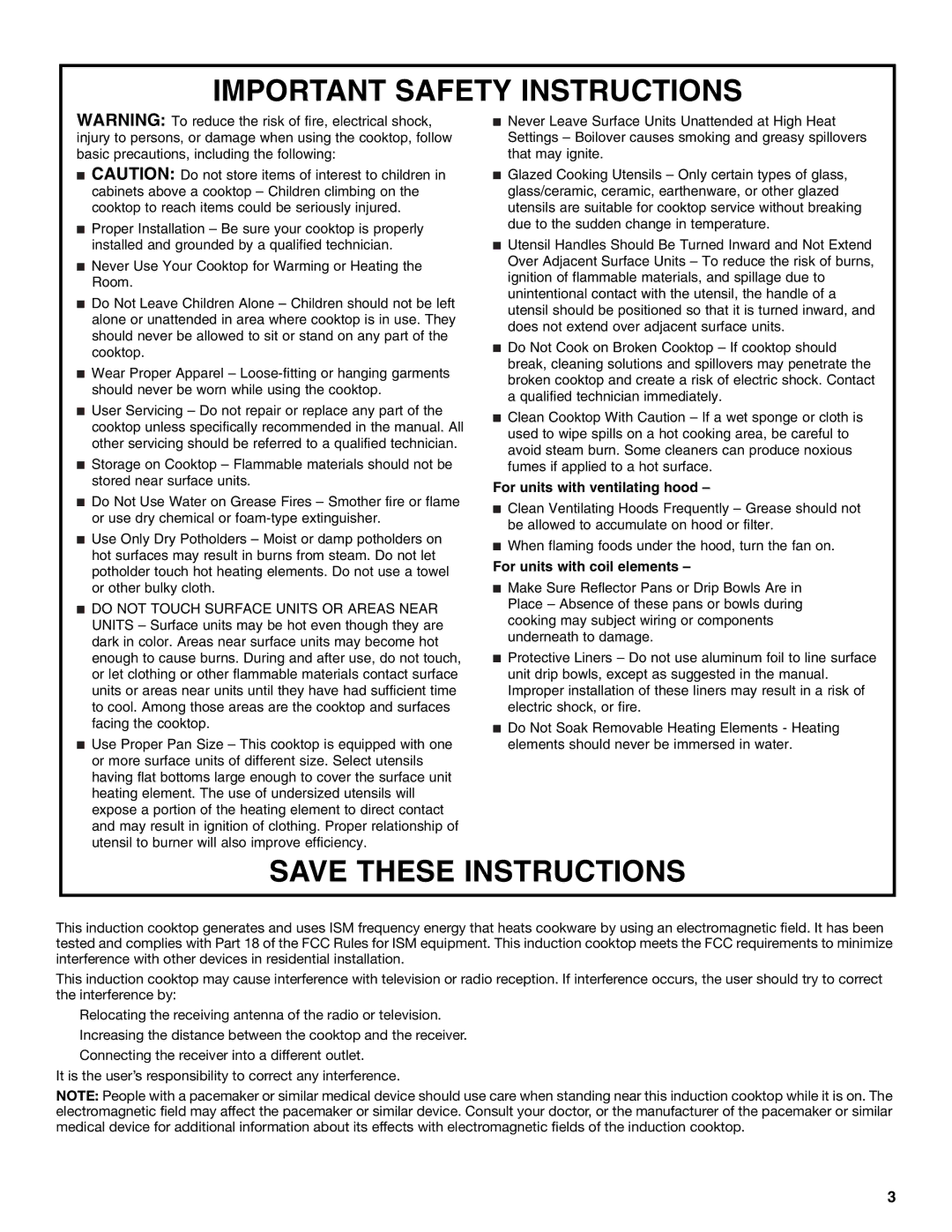 KitchenAid KICU568S, KICU508S manual Important Safety Instructions 