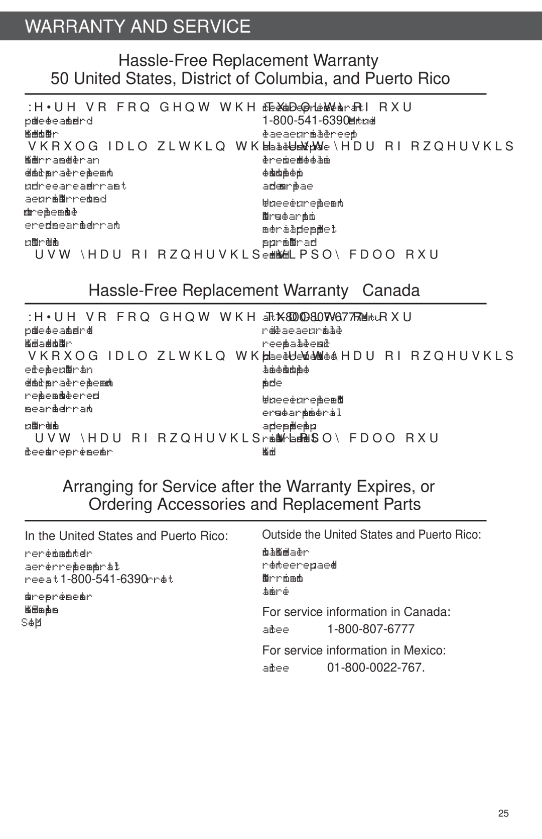 KitchenAid KMC4241 manual Outside the United States and Puerto Rico 